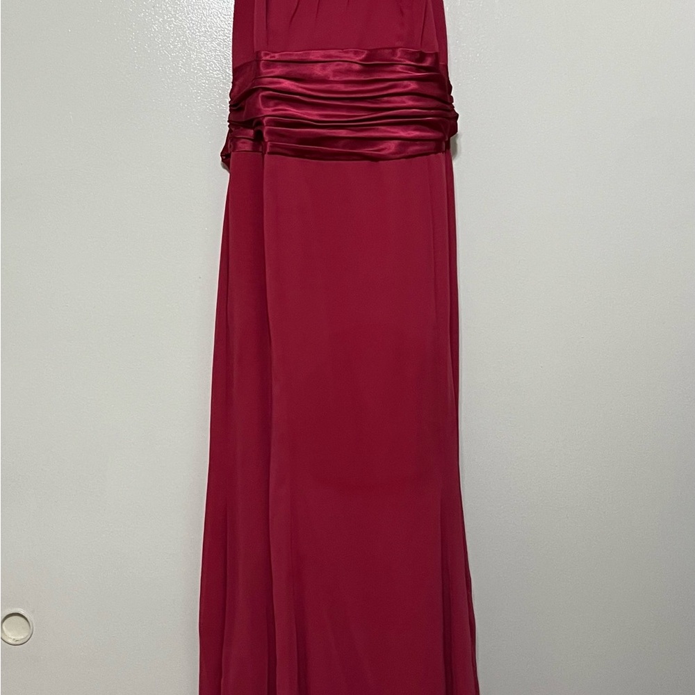 David's Bridal Berry Maxi Dress